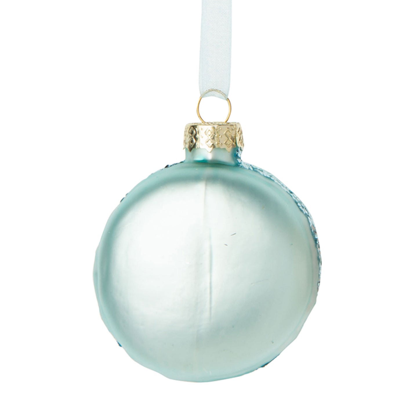 Blown Glass Ornament | Macaroon, Aqua