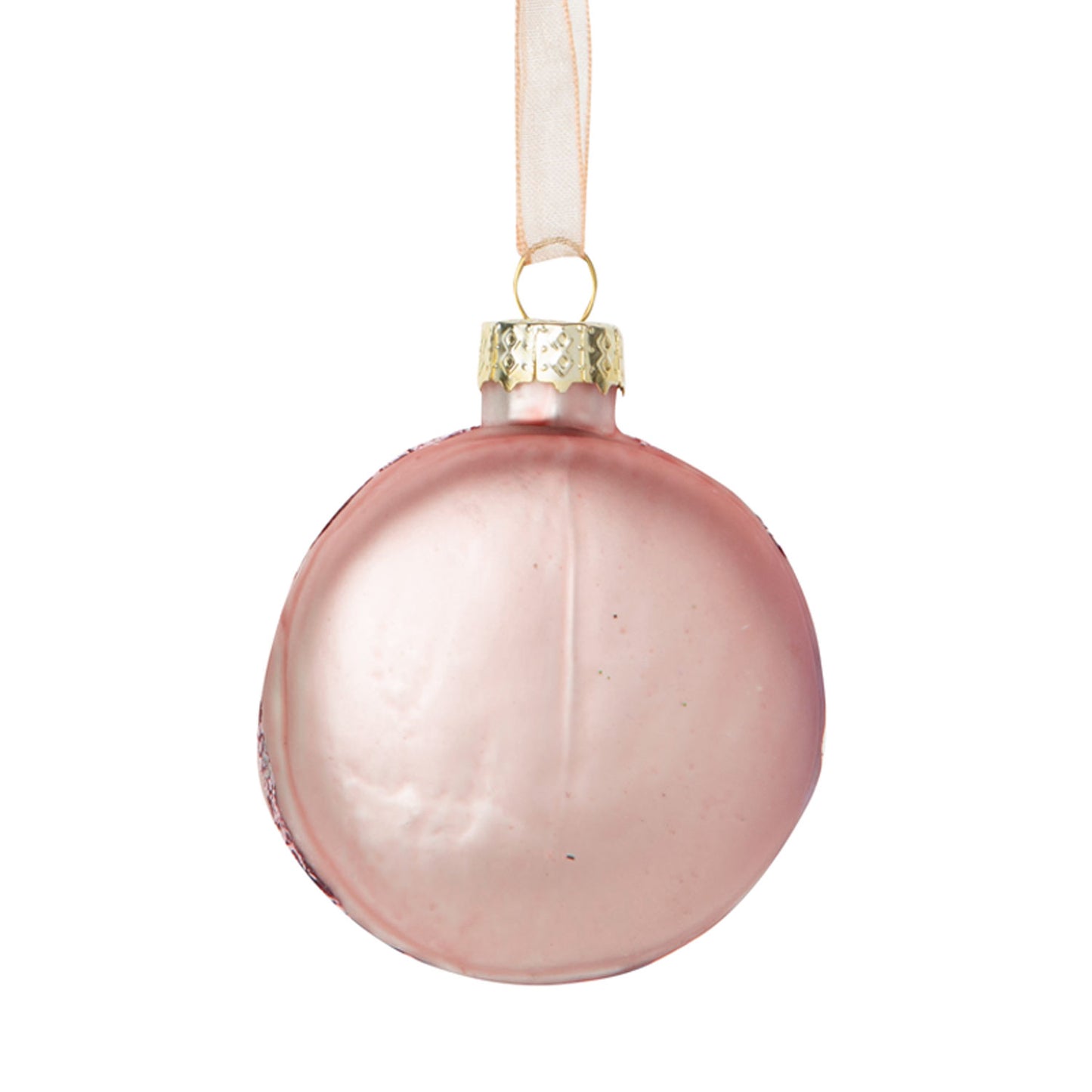 Blown Glass Ornament | Macaroon, Pink 