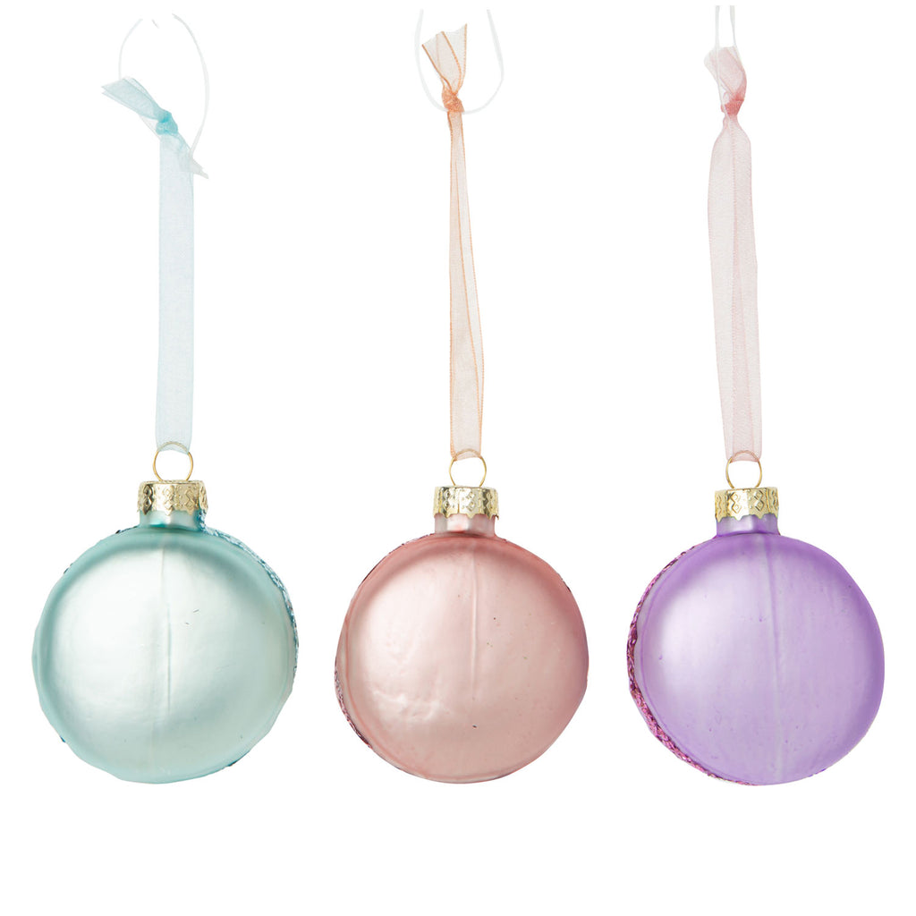 Blown Glass Ornament | Macaroon, Aqua, Pink & Lilac
