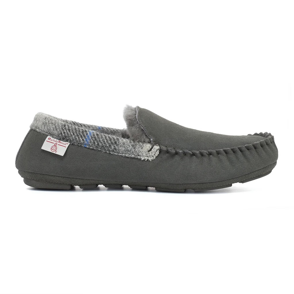 Bedroom Athletics Hanks Suede Moccasin Slipper | Grey