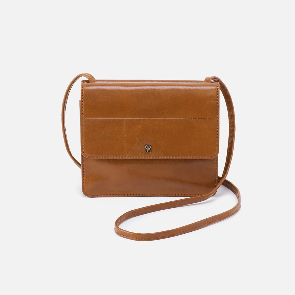 Hobo Bag Jill Wallet Crossbody Truffle | Polished Leather Hide
