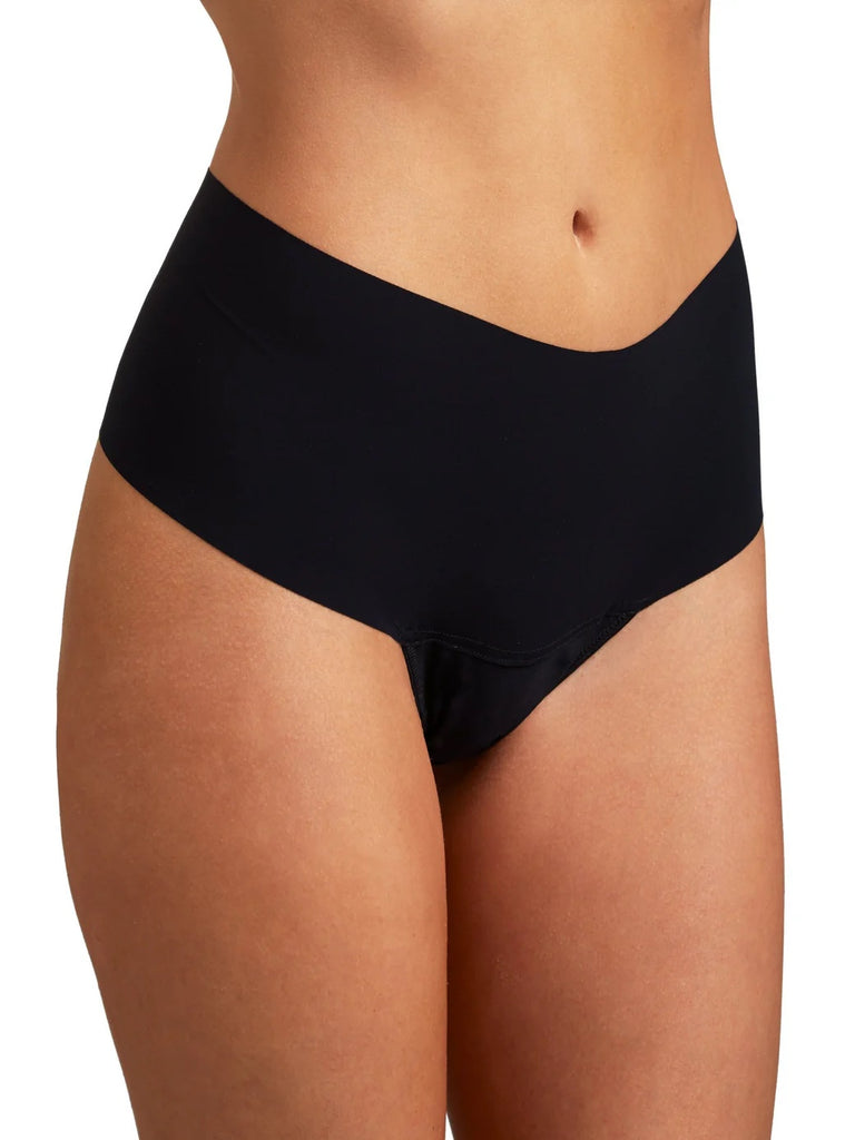 Hanky Panky Breathe Soft Hi Rise Thong | Black