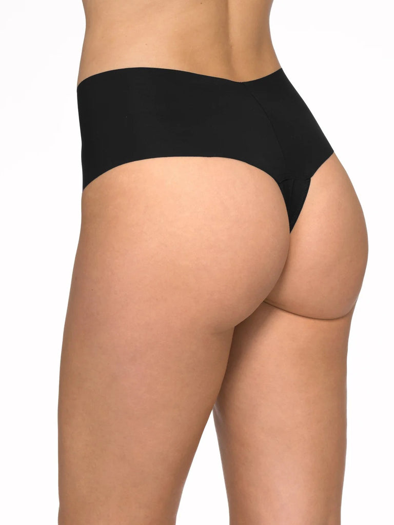 Hanky Panky Breathe Soft Hi Rise Thong | Black