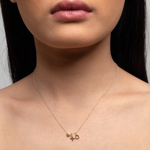 Mimi + Marge X-O & Heart Necklace | Gold Vermeil, Handmade