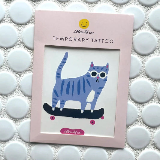 Idlewild Temporary Tattoo | Skater Cat