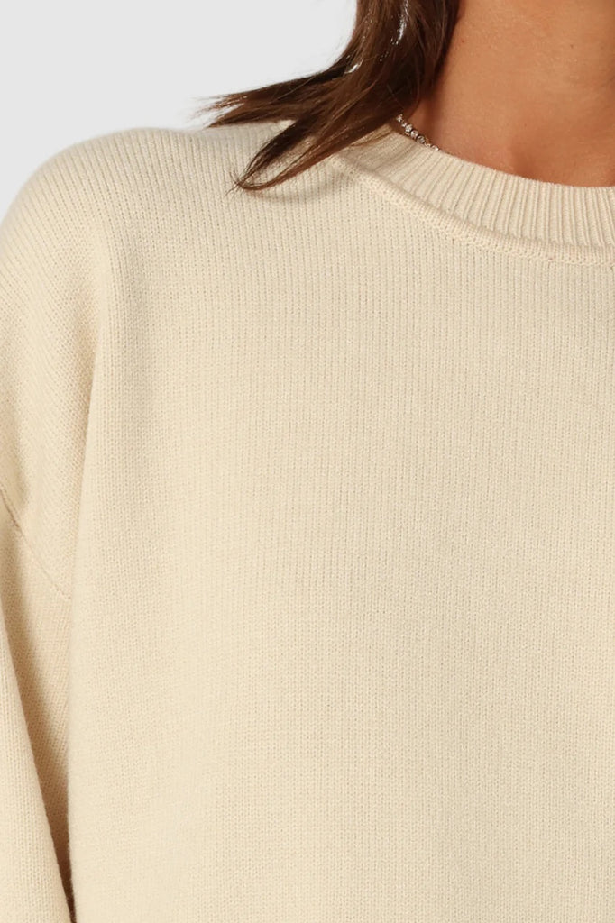 Madison the Label June Knit Sweater, Cream | Designed in Australia