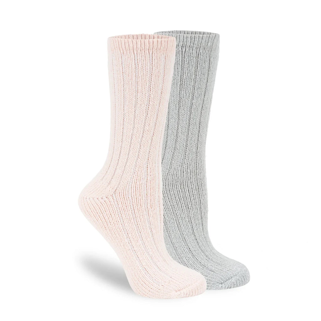 Lemon 2 Pack Boyfriend Boot Crew Sock | Pink