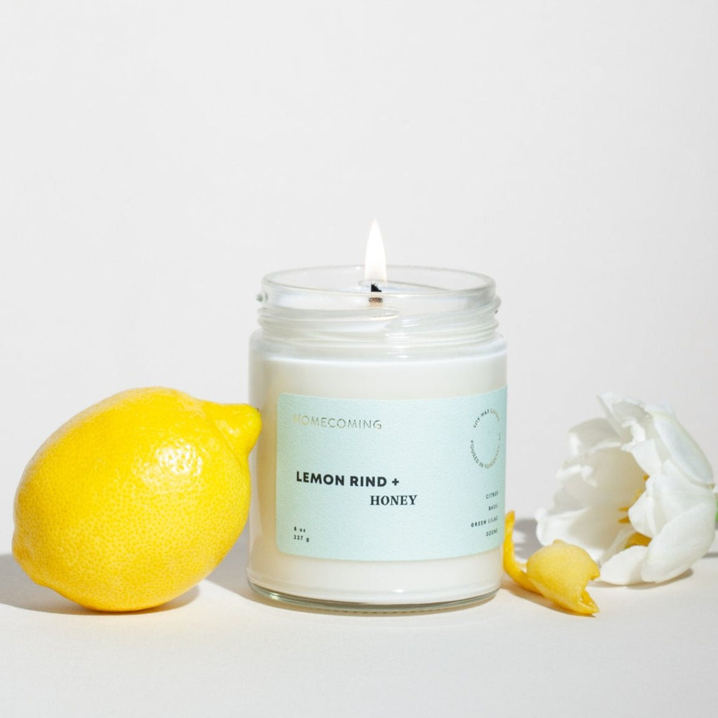 Homecoming Soy Candle | Lemon Rind + Honey