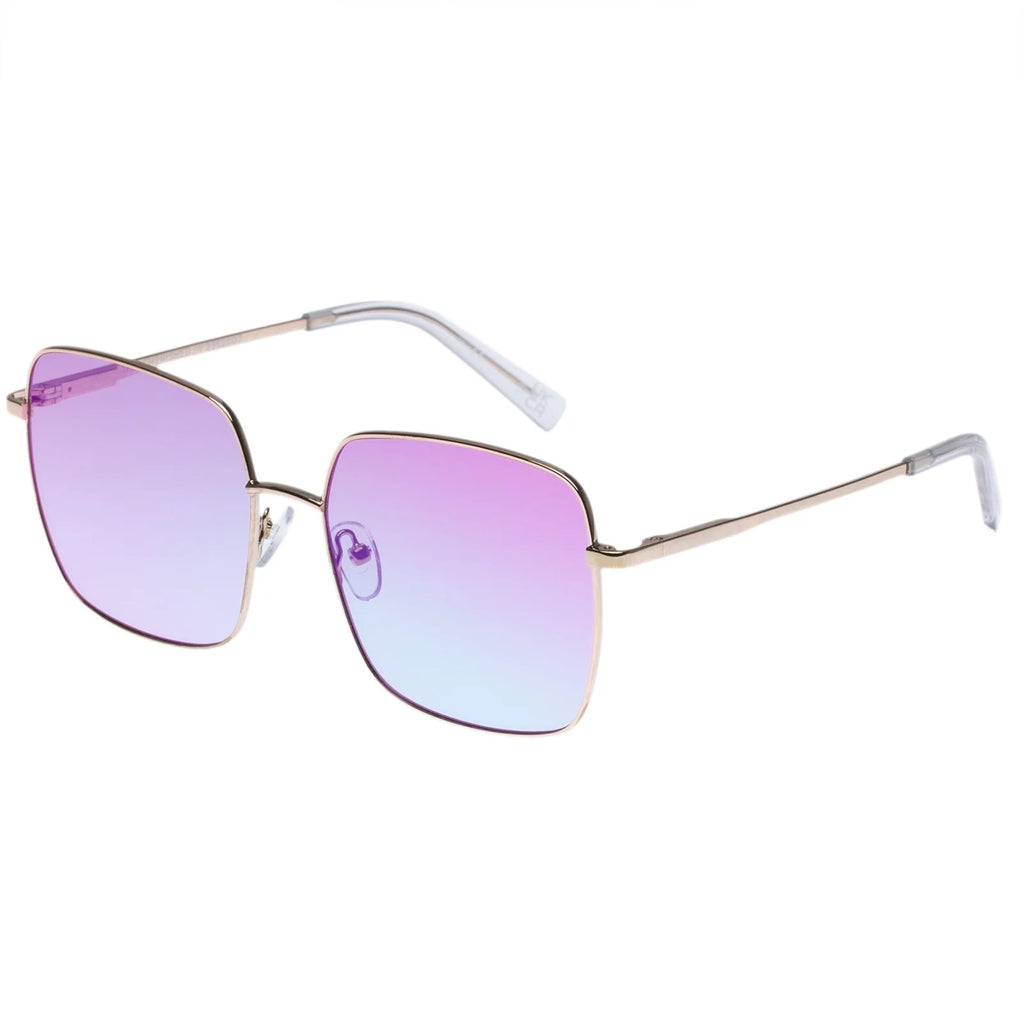 Le Specs The Cherished Sunglasses | Bright Gold / Pink
