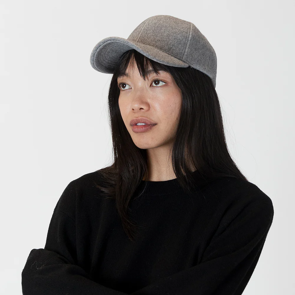 Lyla + Luxe Felt Baseball Hat | Grey