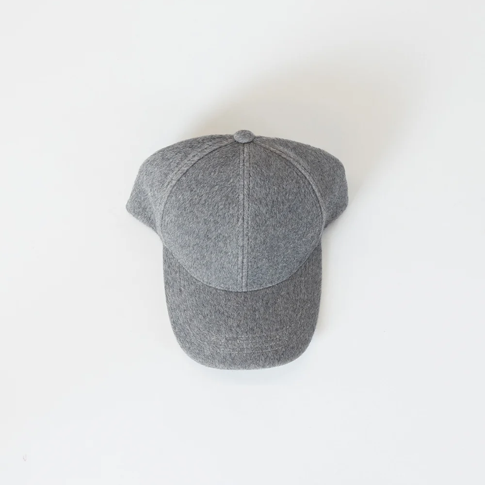 Lyla + Luxe Felt Baseball Hat | Grey