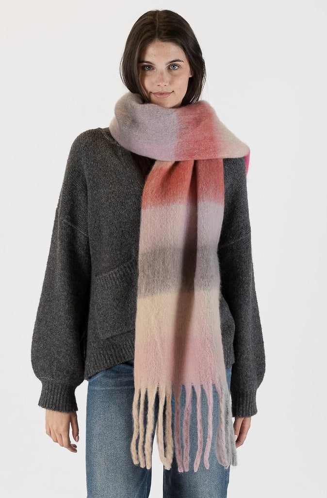 Lyla + Luxe Check Scarf | Rust, Designed in Canada