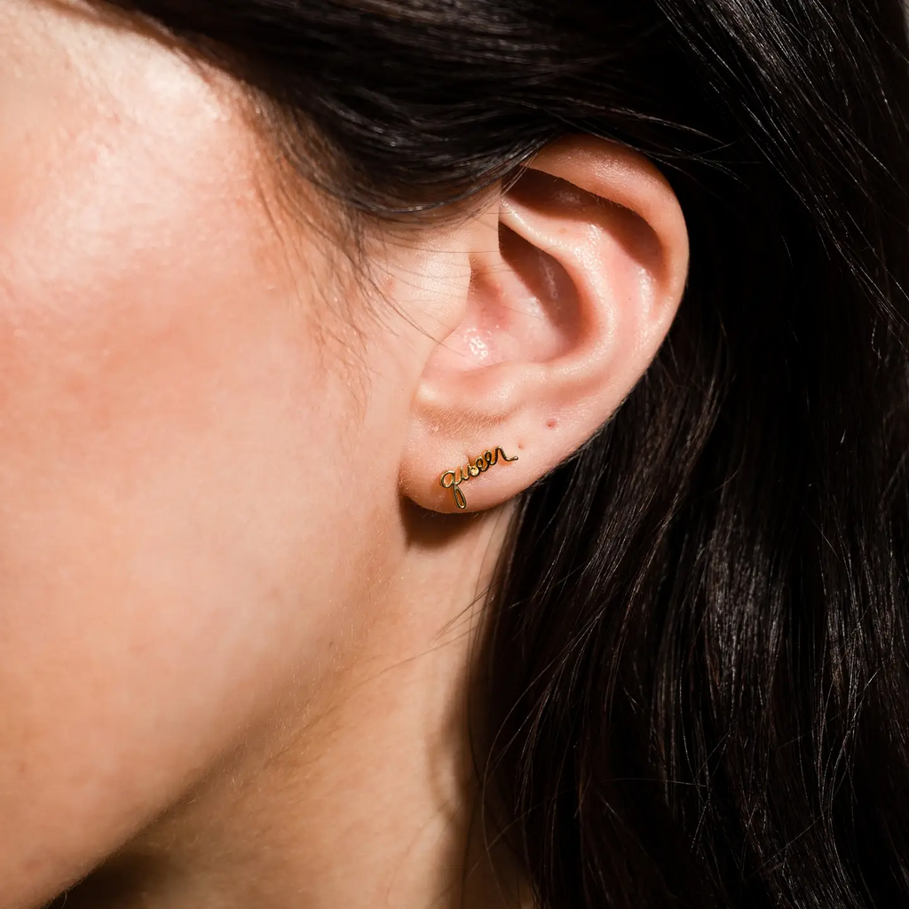 Larissa Loden Jewellery Queer Script | Post Earrings