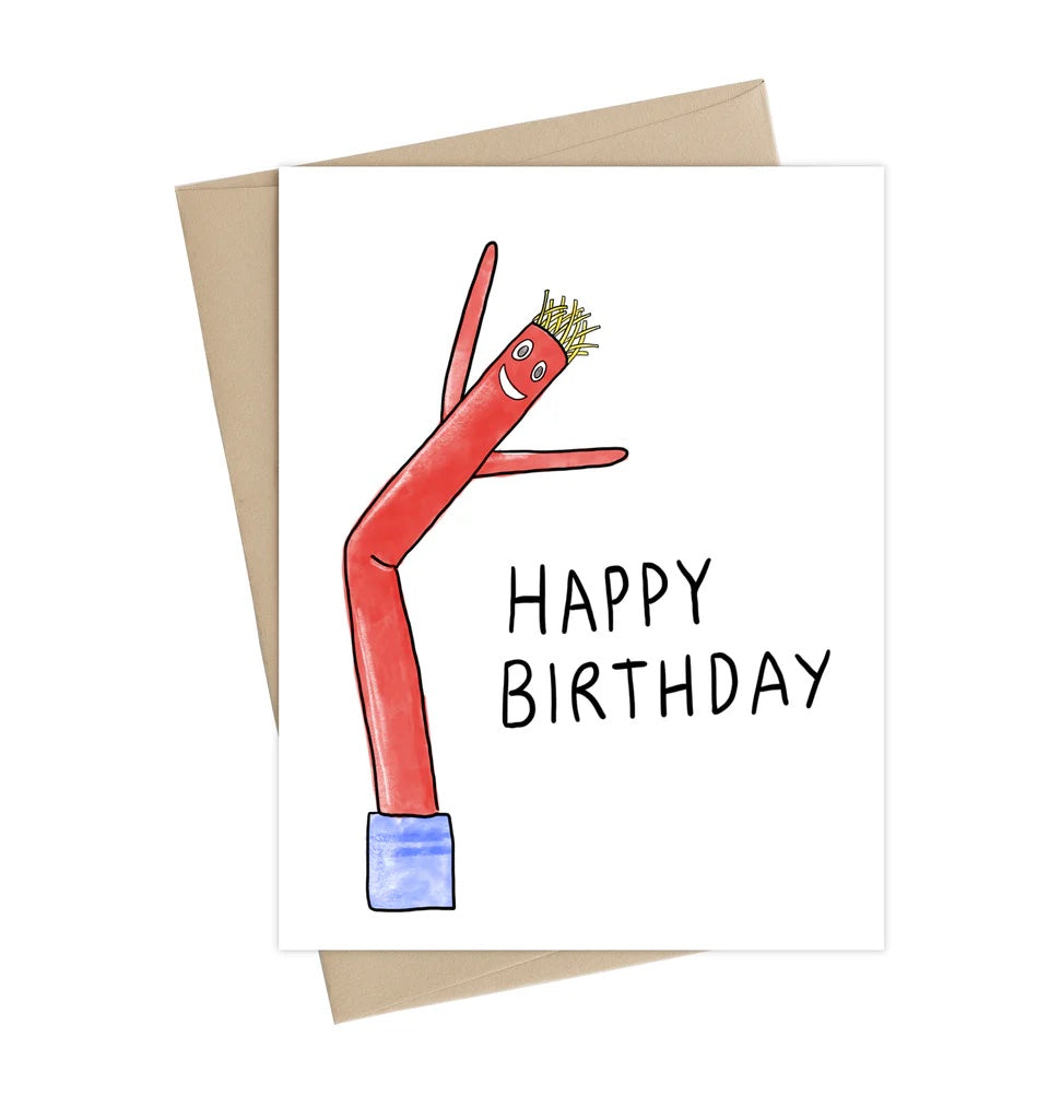 Little May Papery Birthday Card Balloon Man | Printed in Canada