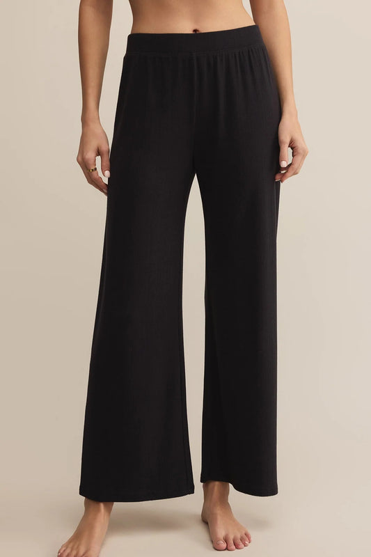 Z Supply Luxe Starry Eyed Pant - Black Sand