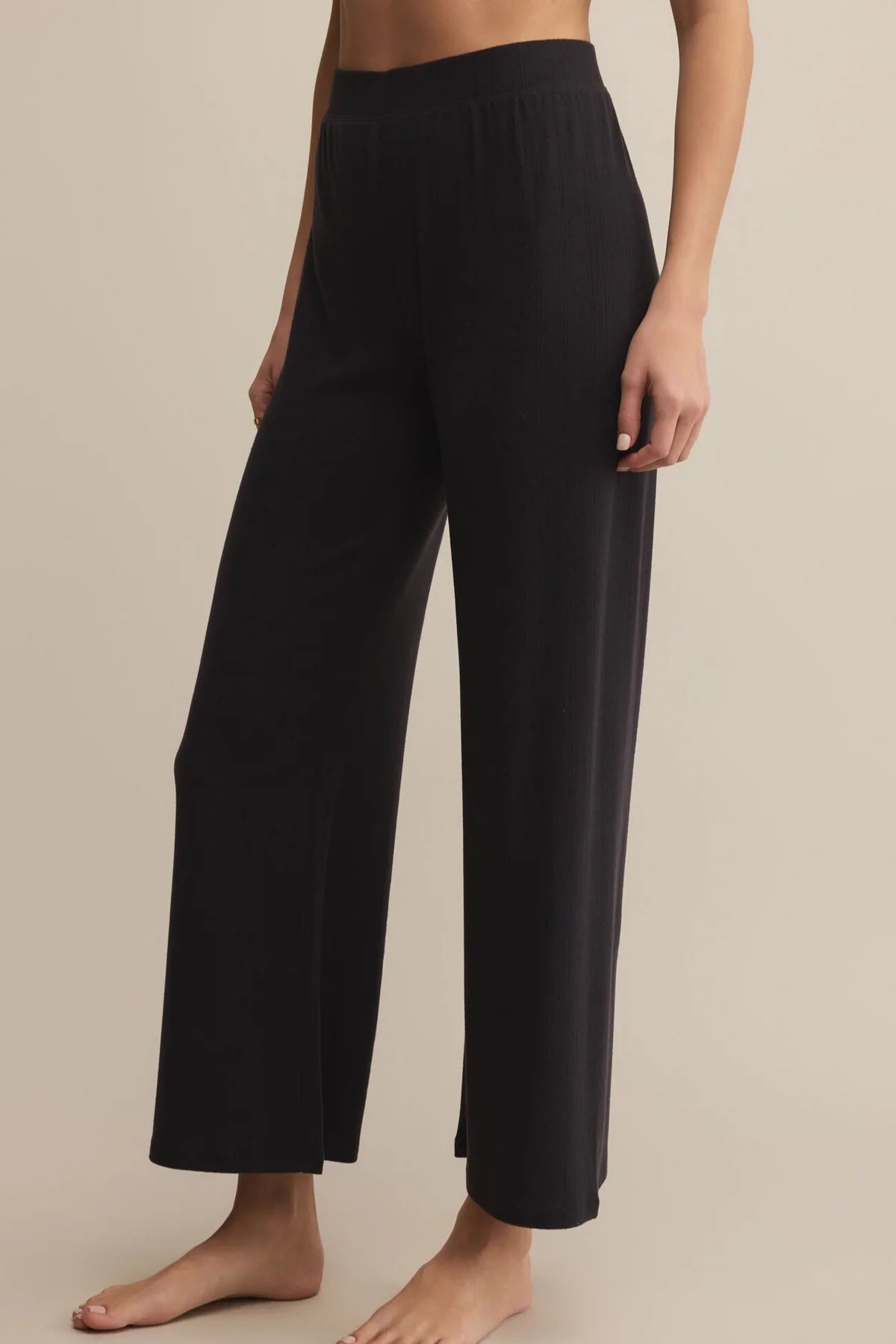 Z Supply Luxe Starry Eyed Pant - Black Sand