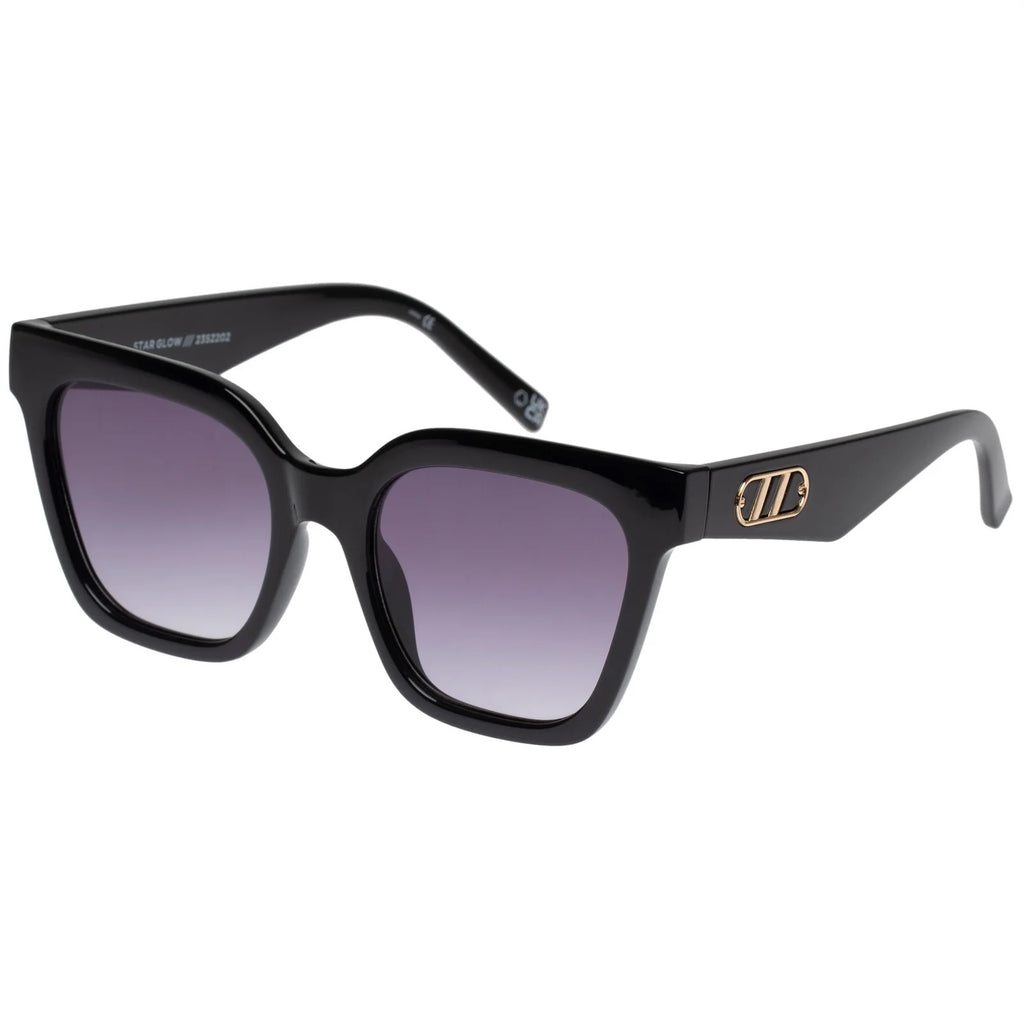 Le Specs Star Glow Sunglasses | Black / Smoke