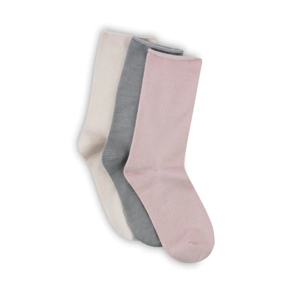 Lemon 3 Pack Women's Recycled Pillowy Crew Socks - Pink