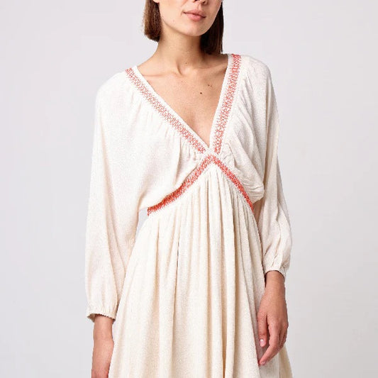 Angel Eye Pear Dress | Creme, Designed in the UK