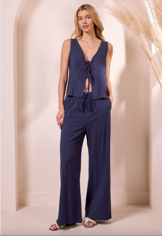 KITI Pant & Tank Set - Navy