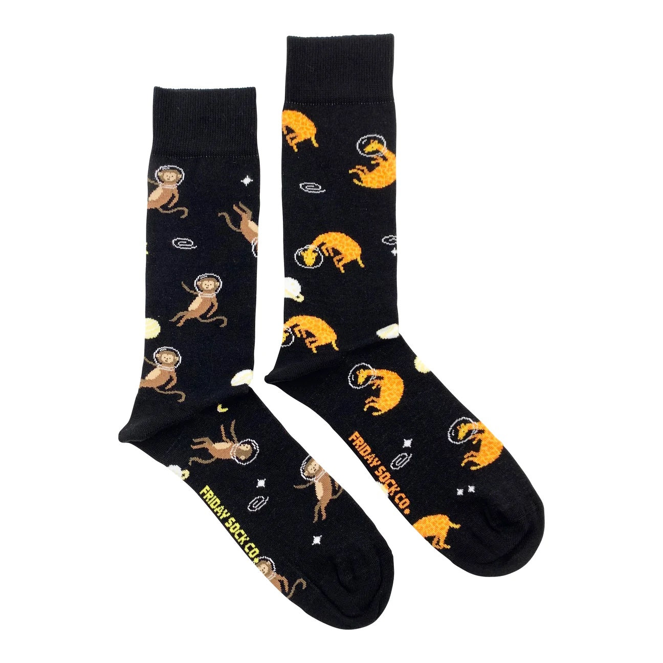 Men's Mismatched Socks - Animals & Space Helmet