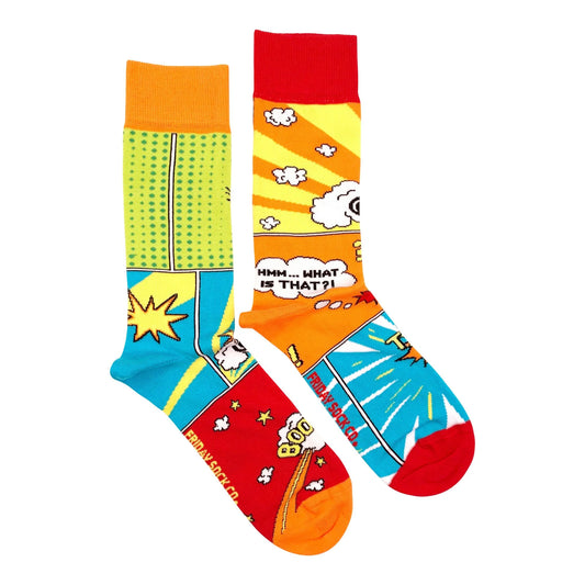 Friday Sock Co. Men's Mismatched Socks | Comic Book