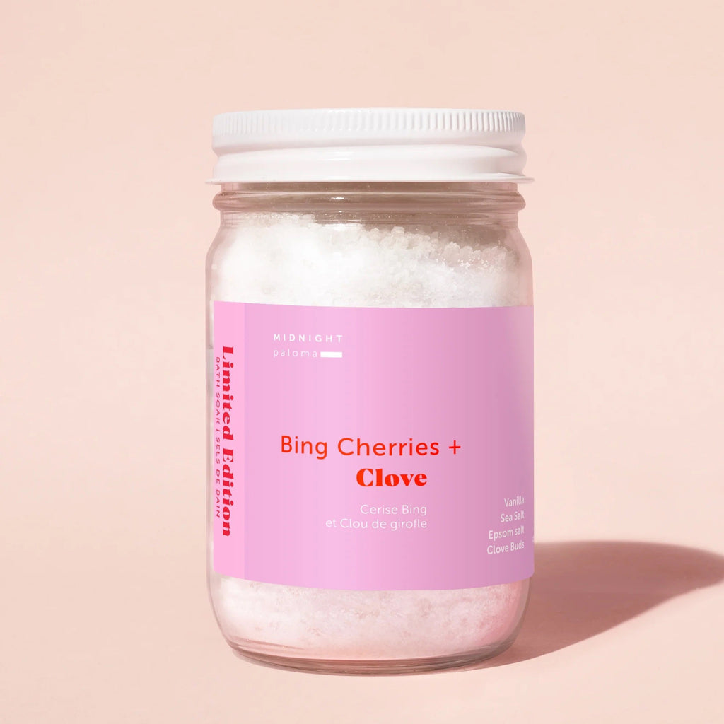 Midnight Paloma Bath Soak | Bing Cherries + Clove, Made in Vancouver