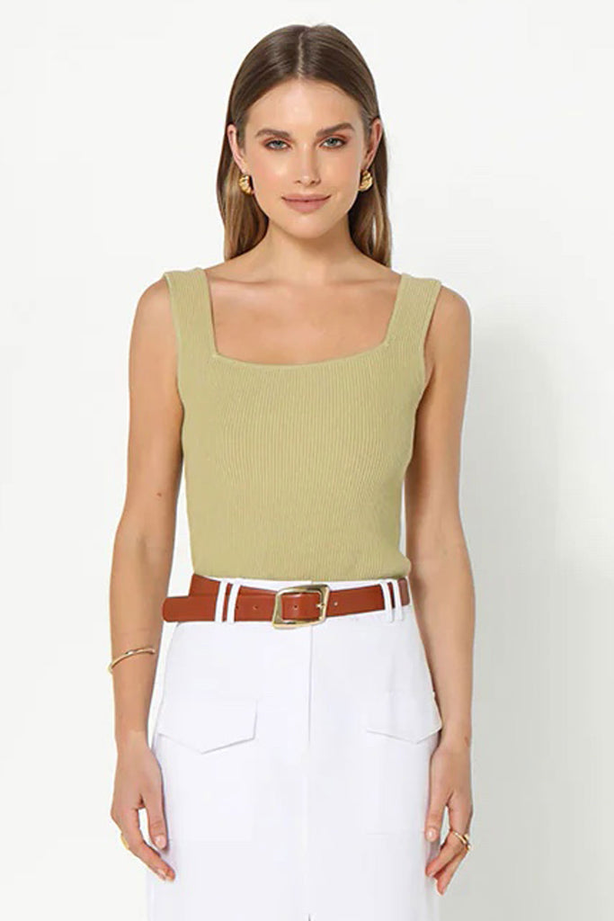 Madison the Label Shari Knit Top | Pistachio, Designed in Australia