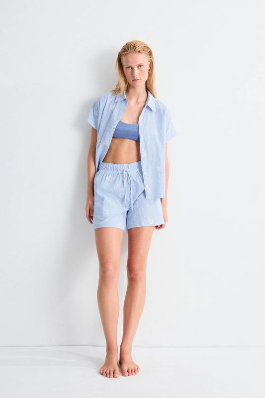 Wabean Cotton Shorts - Striped