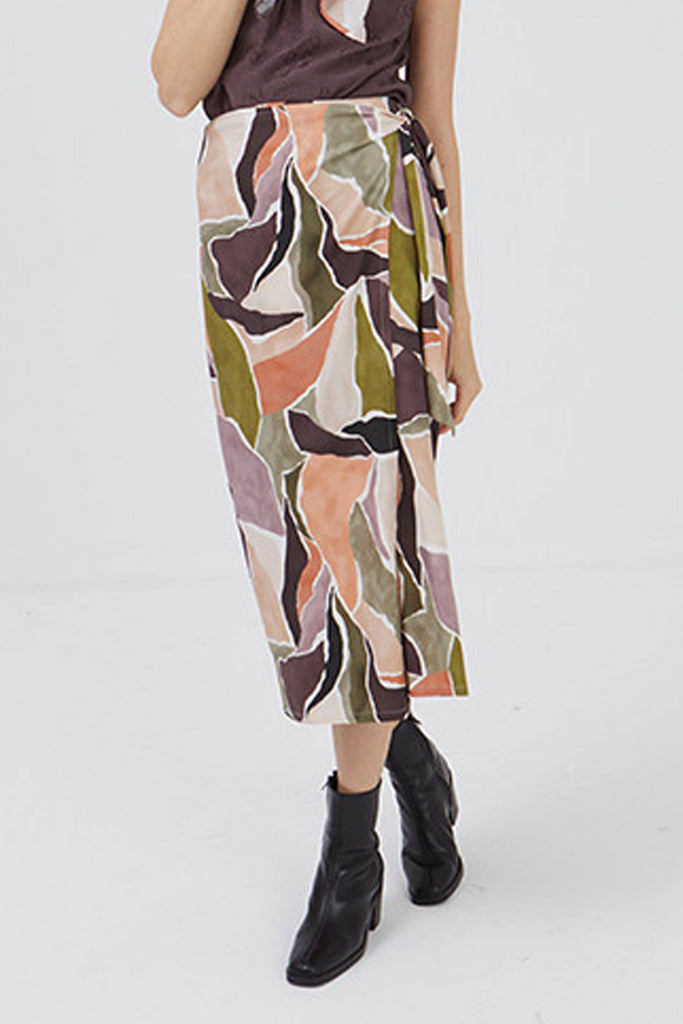 Mus & Bombon Ibias Skirt | Abstract Leaves, Designed in Spain