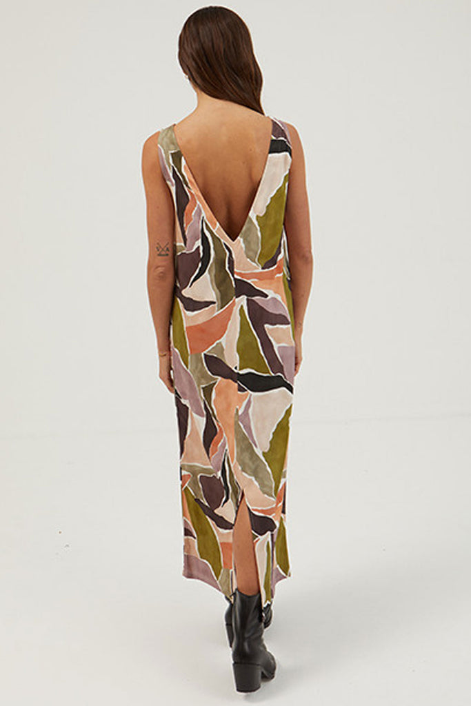 Mus & Bombon Illar Dress | Abstract Leaves, Made in Spain