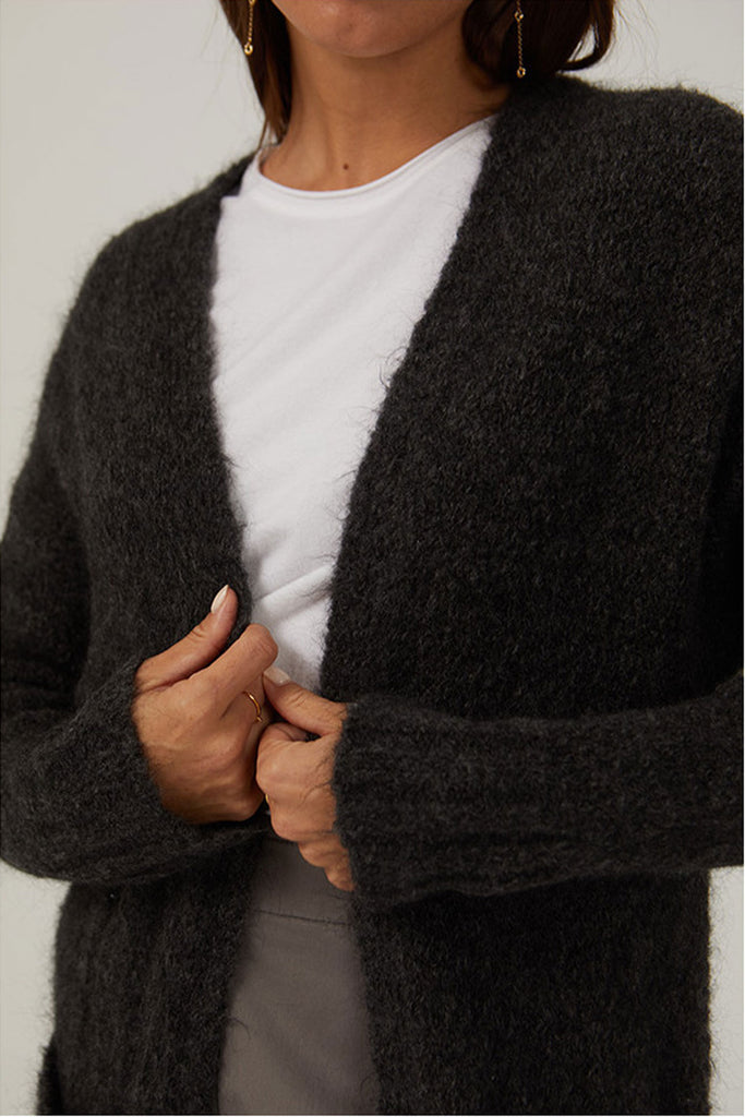 Mus & Bombon Nava Cardigan | Antracita, Made in Spain