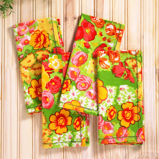 April Cornell Printed Napkins Set of 4 | Betty Citrus, Cotton