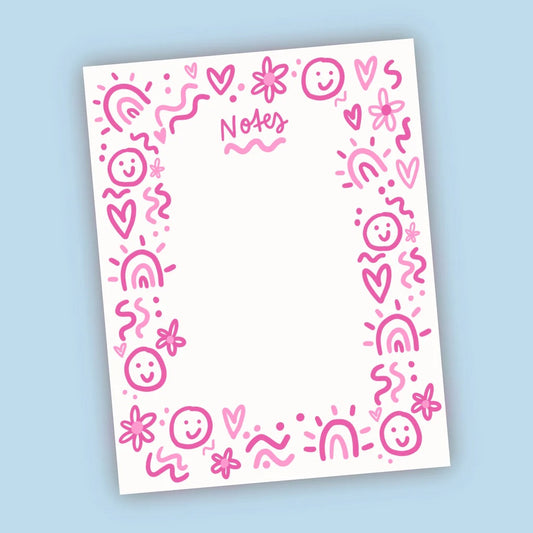 Little May Papery Smiley Abstract Notepad | Made in Canada
