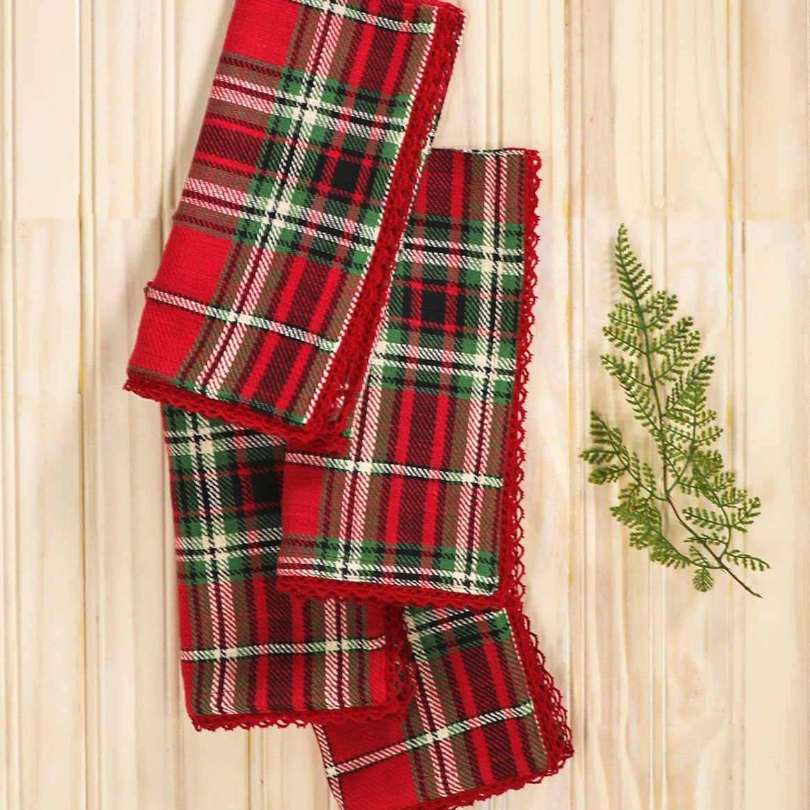 April Cornell Printed Napkins Set of 4 | Tartan Plaid