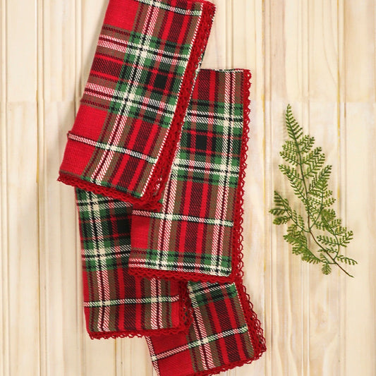 April Cornell Printed Napkins Set of 4 | Tartan Plaid