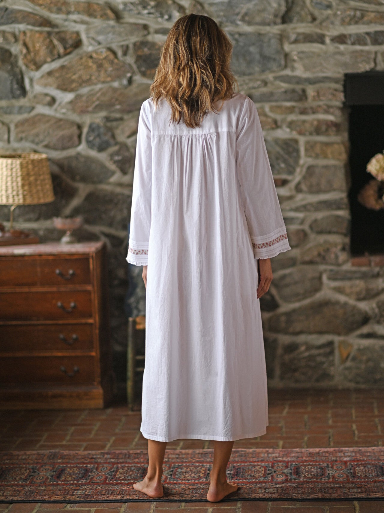 Trellis Nighty - White