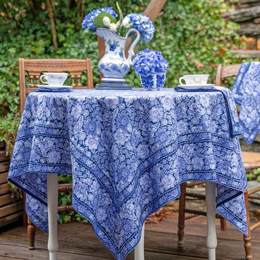 April Cornell Cotton Tablecloth, Navy | Designed in Canada