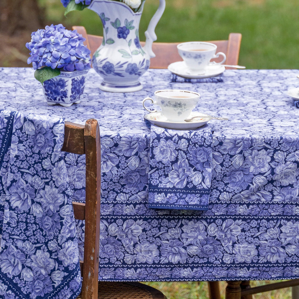 April Cornell Cotton Tablecloth, Navy | Designed in Canada
