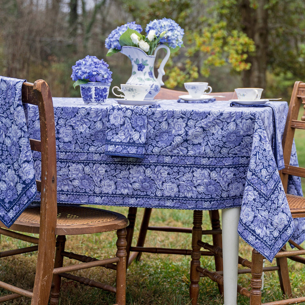 April Cornell Cotton Tablecloth, Navy | Designed in Canada