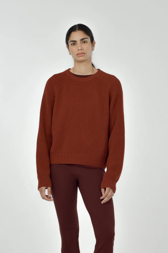 Paper Label - Avery Crew Neck Sweater - Intense Rust