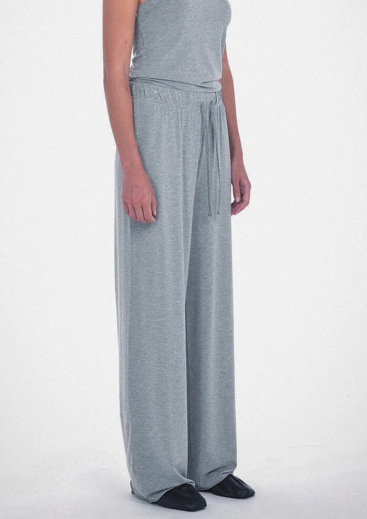 Paper Label Essex Wide Leg Pant | Melange Grey, Designed in Canada