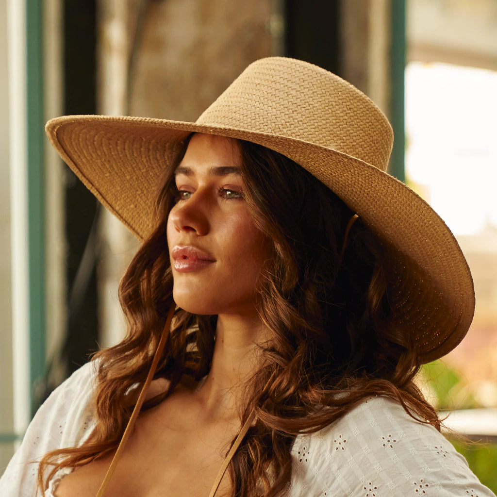 Ace of Something Pelosa Boater Hat, Golden Sand | 100% Paper