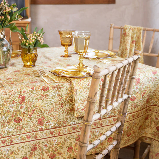 April Cornell Cotton Tablecloth, Penelope Honey | Designed in Canada