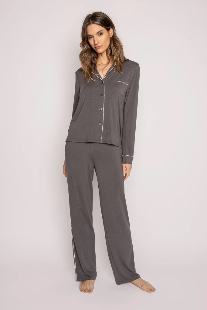 PJ Salvage Modal Basics PJ Set | Charcoal