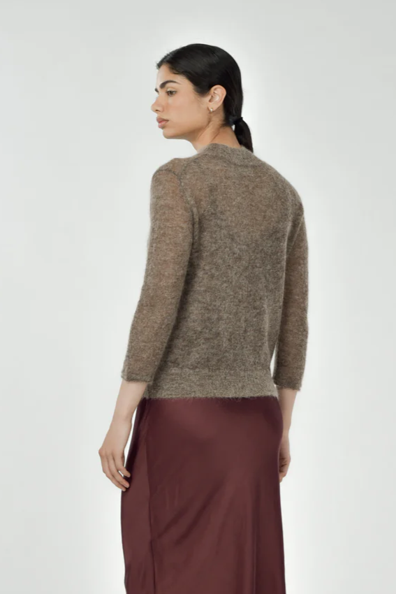 Paper Label Isla Sweater | Truffle, Wool/Mohair Blend