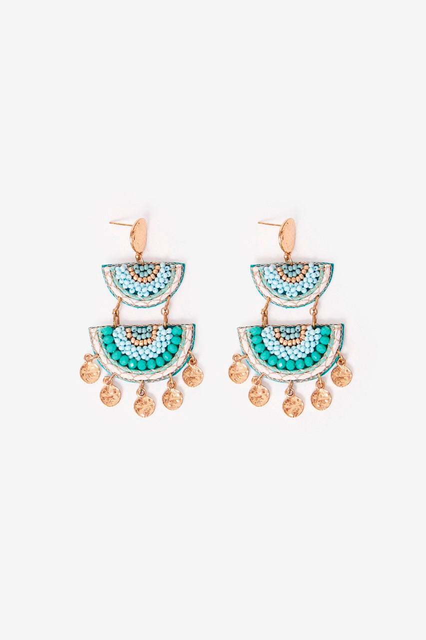 NEKANE Long Earrings with Rhinestones | Designed in Barcelona