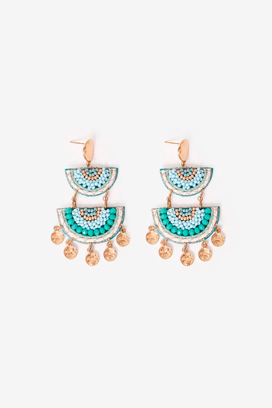 NEKANE Long Earrings with Rhinestones | Designed in Barcelona