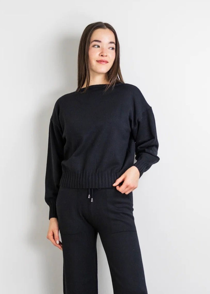 PRIV Odette Knit Top| Black, Designed in Canada