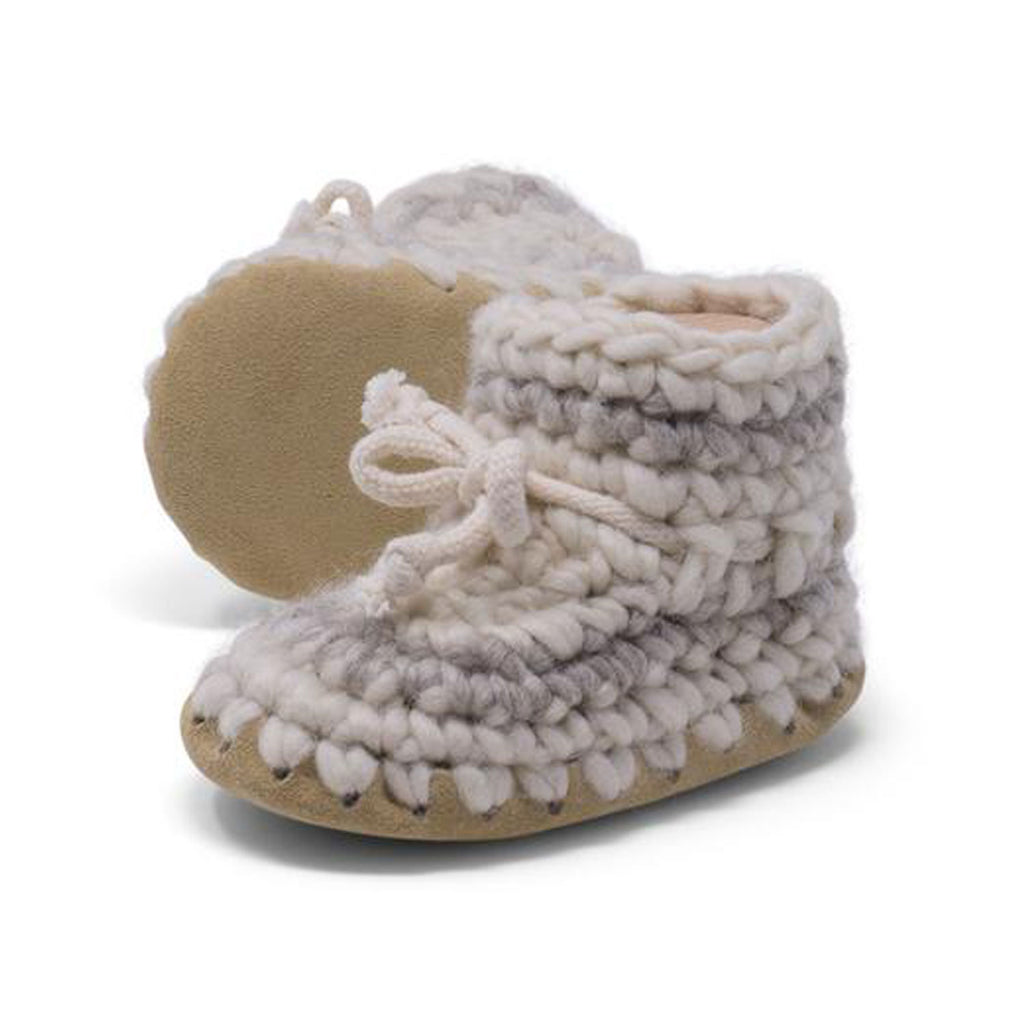 Padraig Slippers For Babies and Toddlers, White | Wool with Sheepskin Lining
